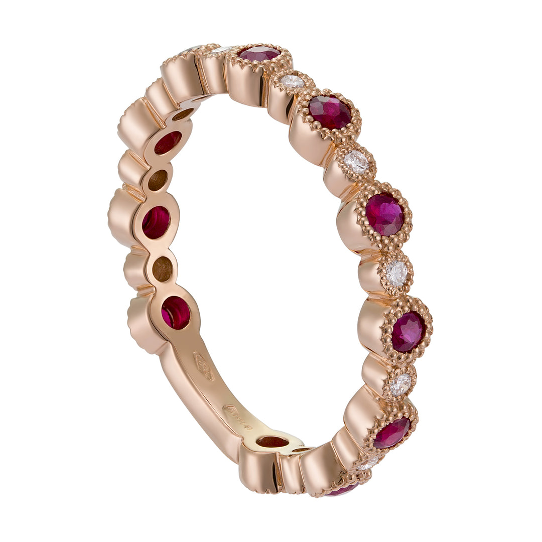 World Diamond Group veretta tondi diamanti e rubini AET026BRUDI2-18271110239