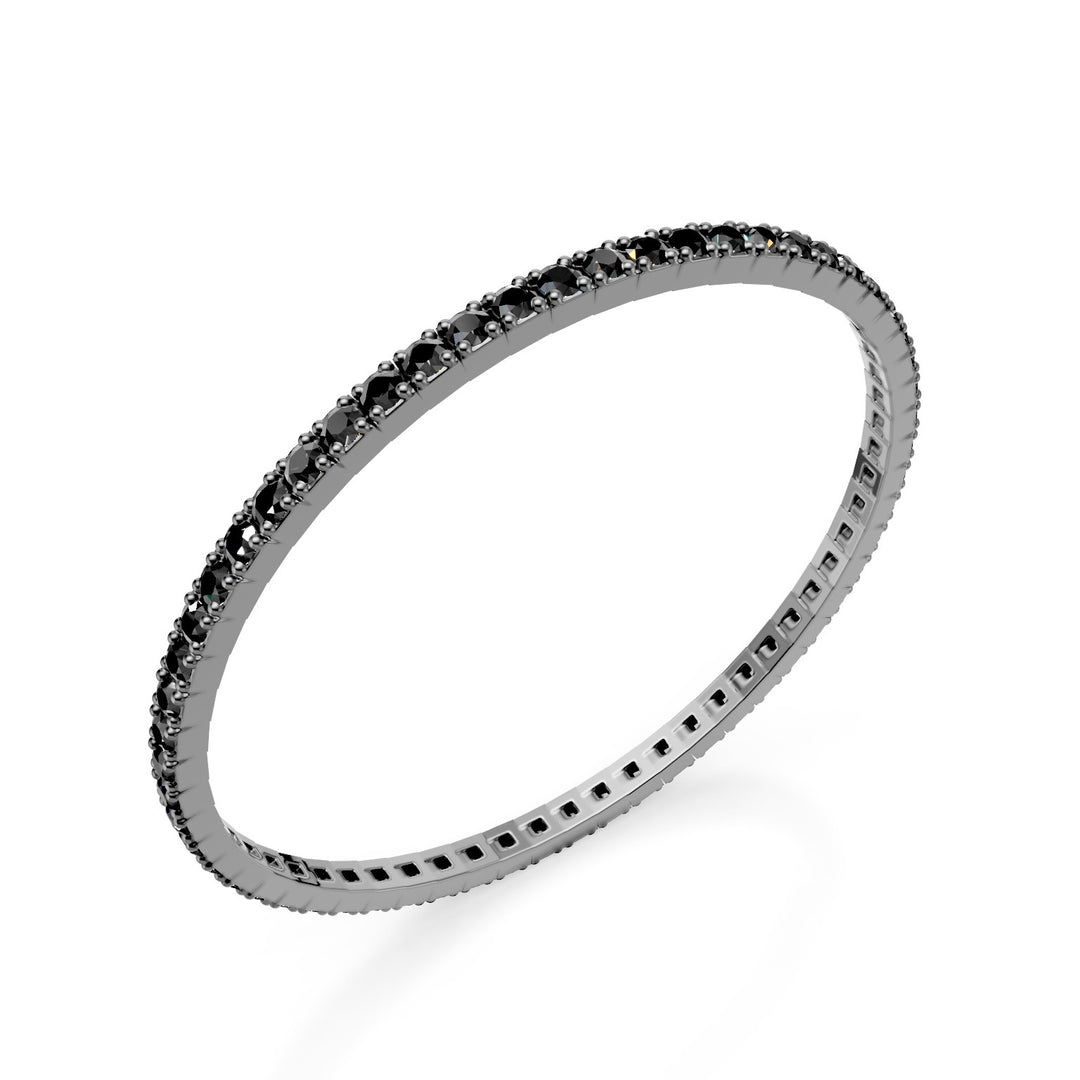 Golay elastisches Tennisarmband 18,5 cm schwarze Diamanten BTE005SBK25-185