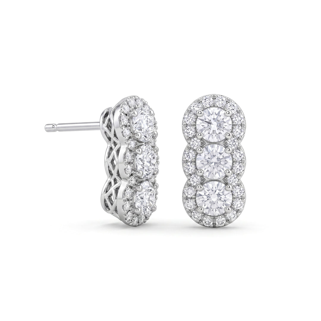 Golay multi-stone earrings with 3 diamonds of 0.11ct OMP886D011B-26134110072