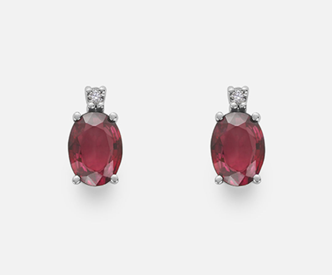 Mikiko oder 9k ovaler Rubin 7x5 ct.1,80 Durchm. ct.0,03 MO5024R4RBC