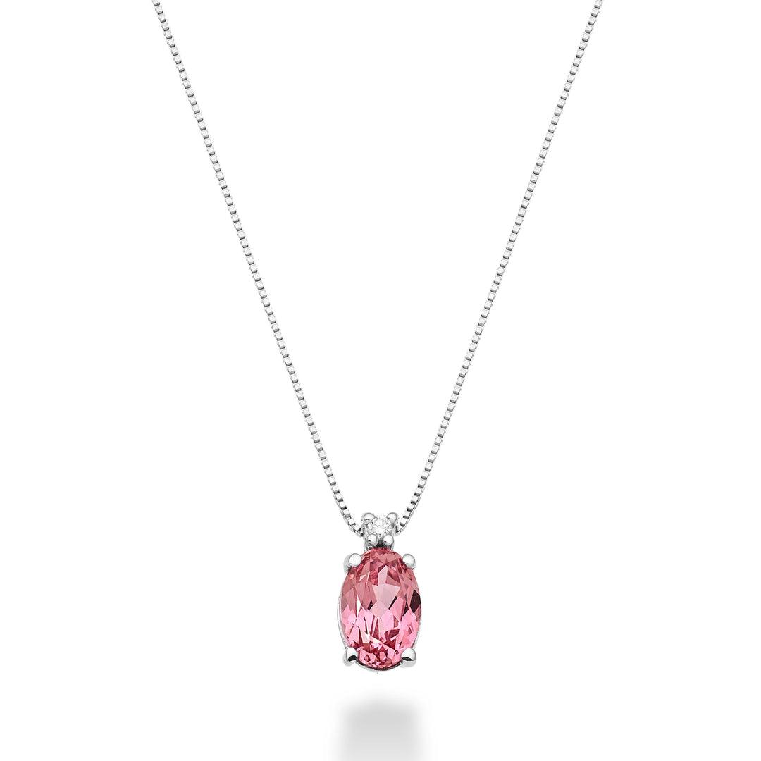 Saphir rose ovale Nihama cl 18 carats 6x4 ct.0,60 diam. ct.0,01 ND5034O4ZFRP