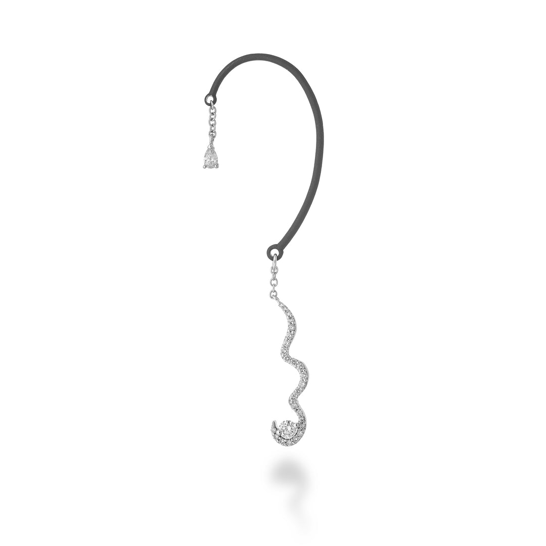 Golay orecchino ear cuff sinistro elemento in titanio OEC804DBSX-26034110140