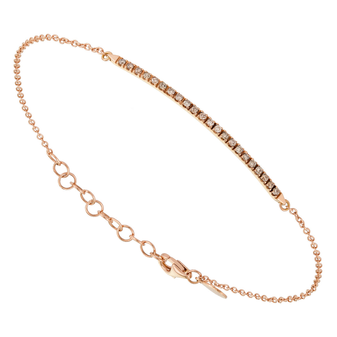 Golay bracelet with bar in brown diamonds BGE002-1BW