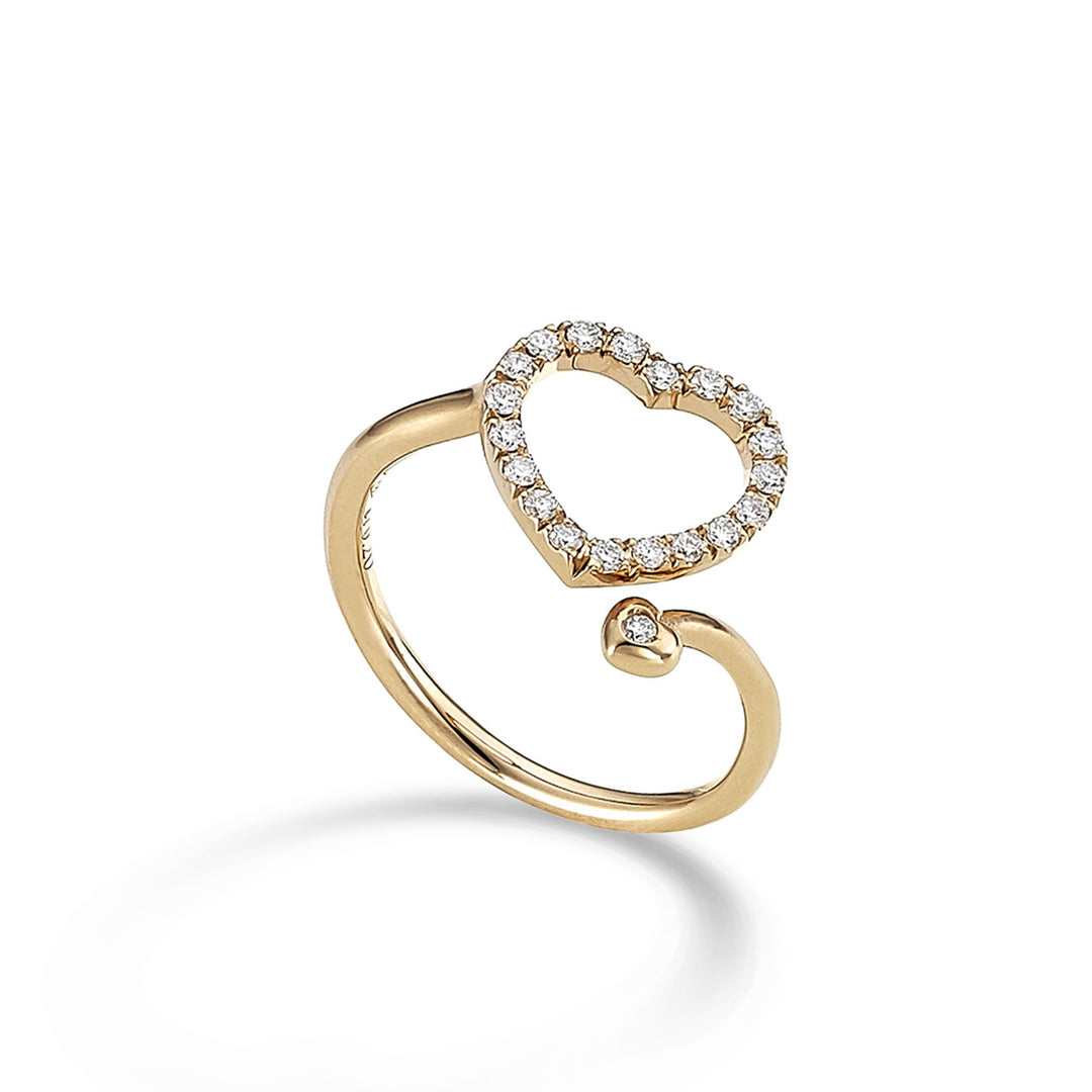 Golay amami medium heart ring in diamonds and diamond AFCU003DI1-21354110020