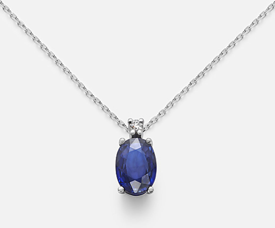 Mikiko, ovaler Saphir, 9 Karat, 7 x 5 ct., 0,80 Durchm. ct.0,015 MD5035R4ZFD