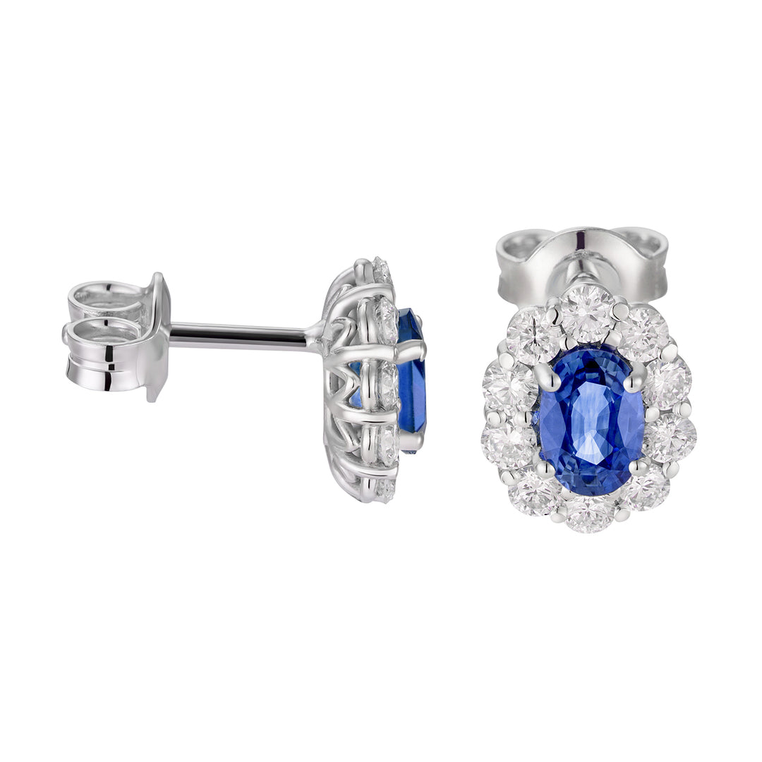 Golay orecchini zaffiro ovale 6x4 e diamanti OCL042DIZB-26111110335