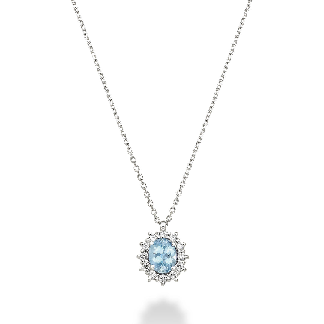 Mikiko cl 9k ovaler Aquamarin 5x4 ct.0,30 Durchm. 0,10 ct MD5126R4AM