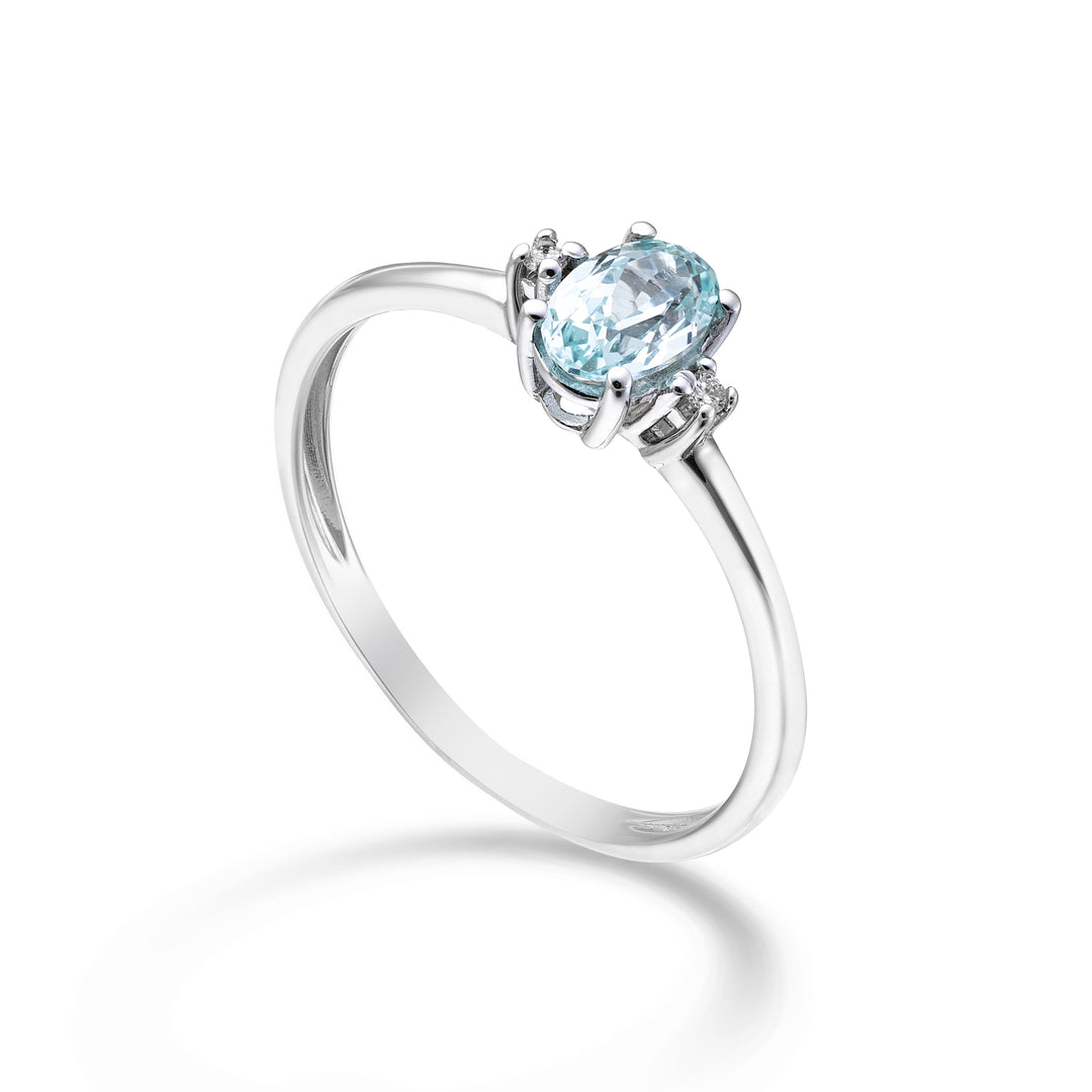 Nihama, ein 18 Karat ovaler Paraiba-Turmalin, 6 x 4 ct. 0,70 Durchm. 0,02 ct NA5072O4PAR