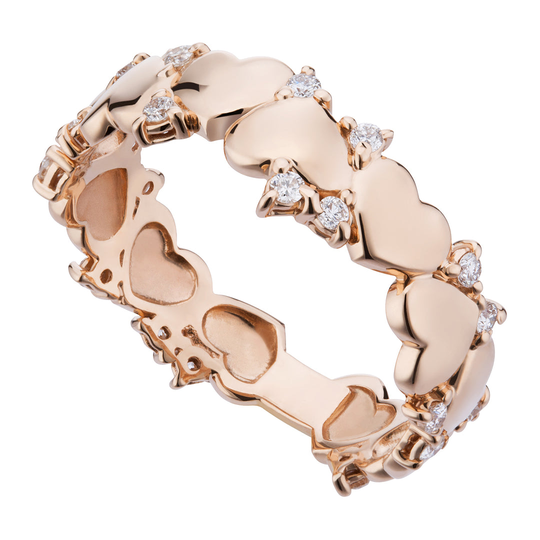 Golay Girodito-Ring mit Herzen aus Gold und Diamanten AET034DI-19042110012