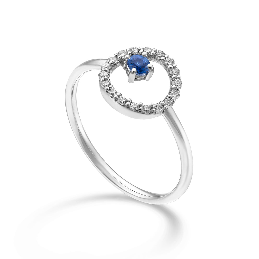 World Diamond Group ein 18-karätiger „runder“ Saphir Nr. 0,11 ct Durchm. 0,14 ct GA5184O4ZFN025