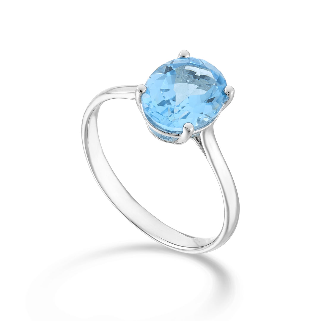 Nihama an 18k topazio azzurro ovale 9x7 ct.2,10 NA5173O4TPAZ