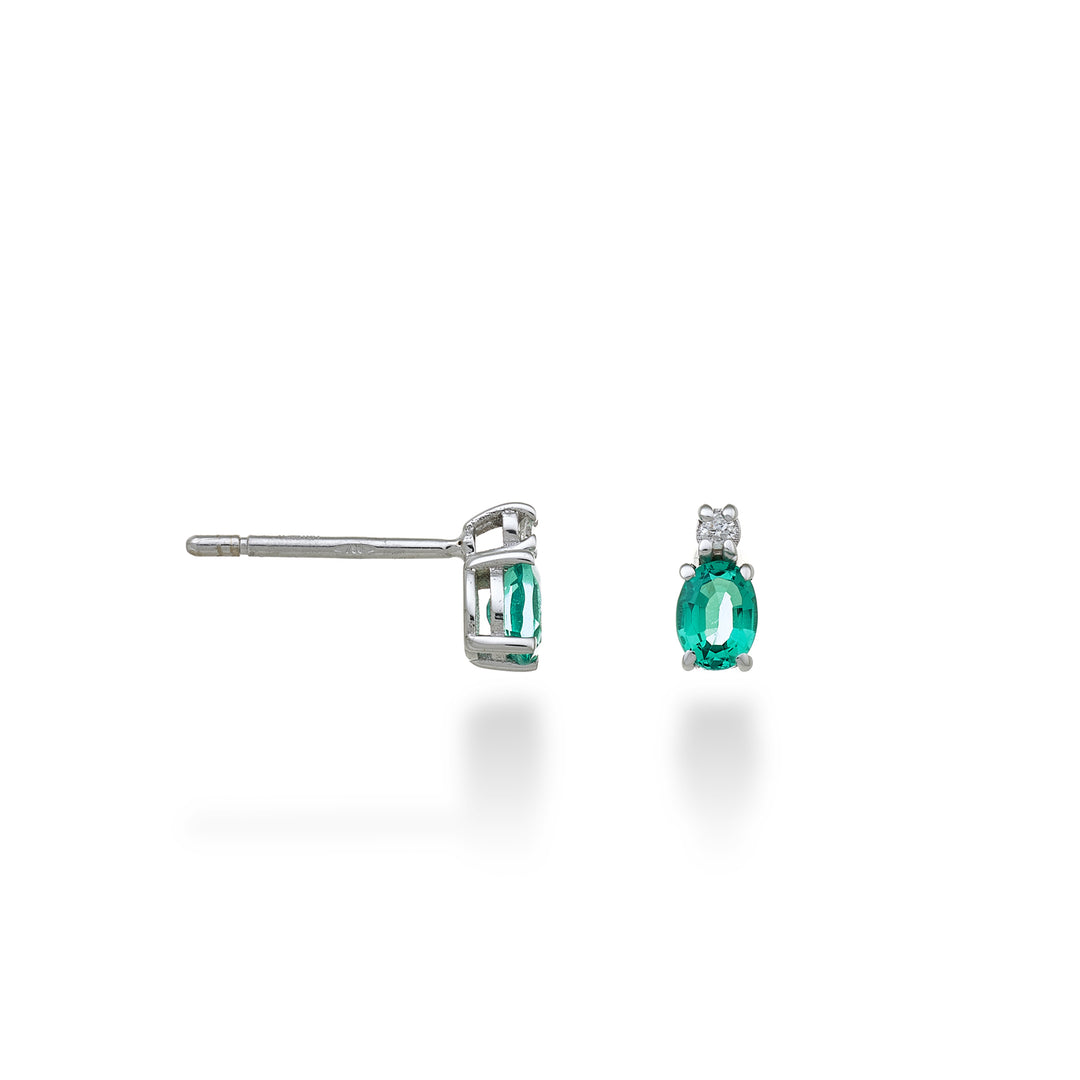 Mikiko or 9k smeraldo ovale 4x3 ct.0,30 diam. ct.0,02 MO5162R4BE