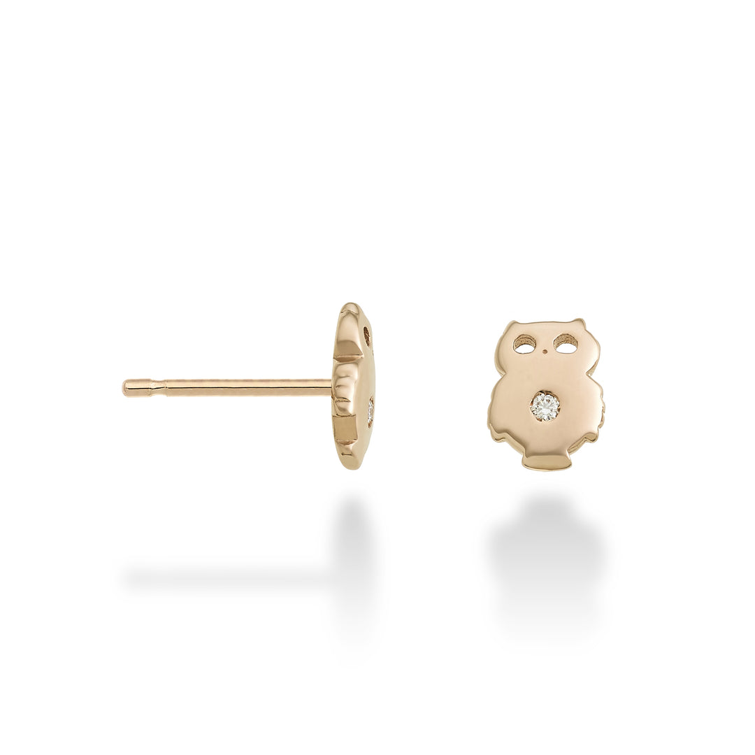 Nihama or 18k owl 0.02 ct rose gold NO5112O3BR002