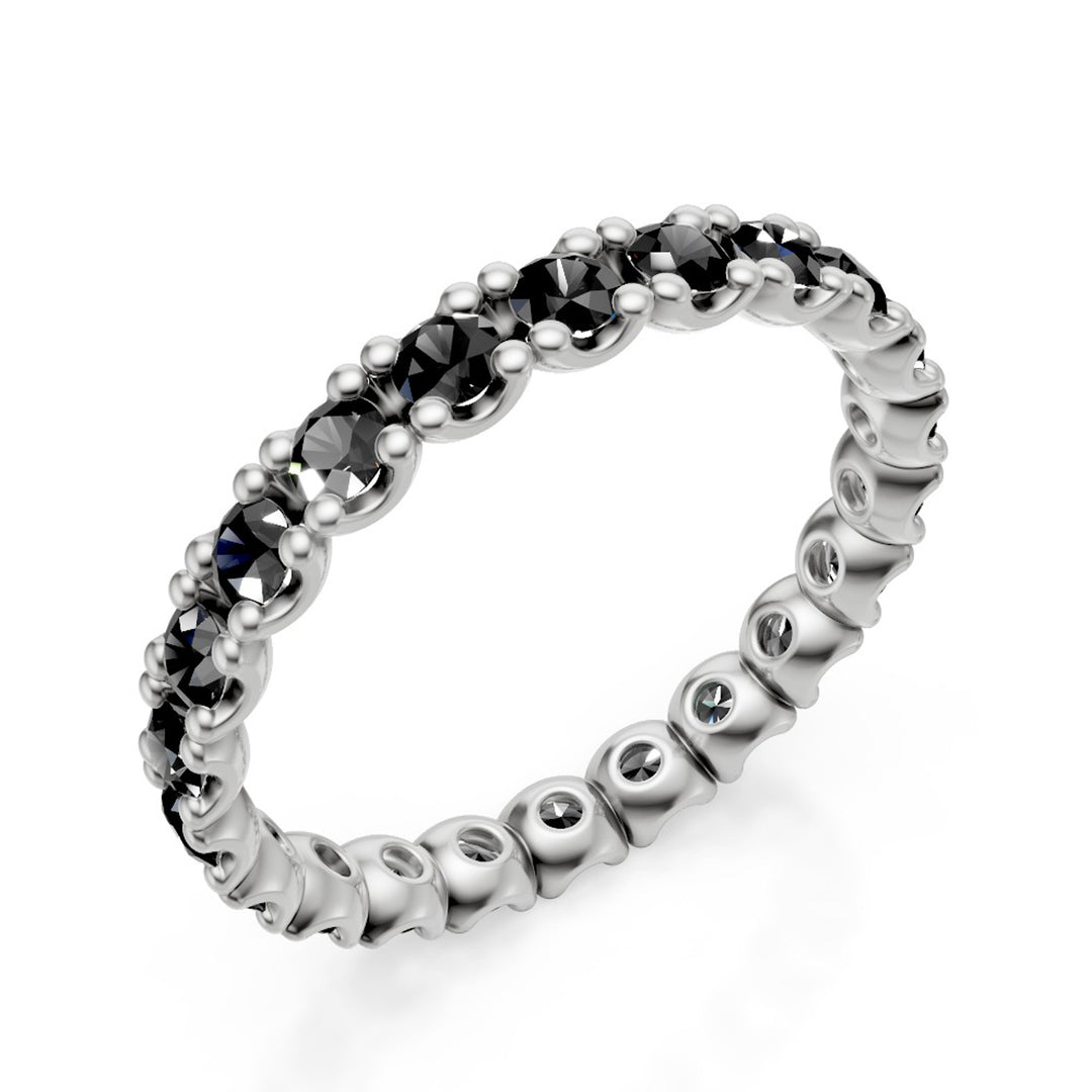 Nihama un spinelle noir 9 carats ct. 1.15 or blanc NXDAET010R4SBK