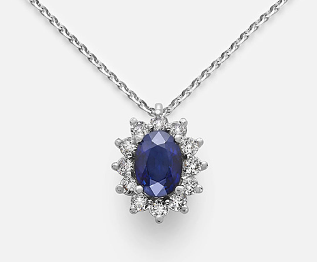 Mikiko, ovaler Saphir, 9 Karat, 7 x 5 ct., 0,80 Durchm. 0,30 ct MD5048R4ZFD