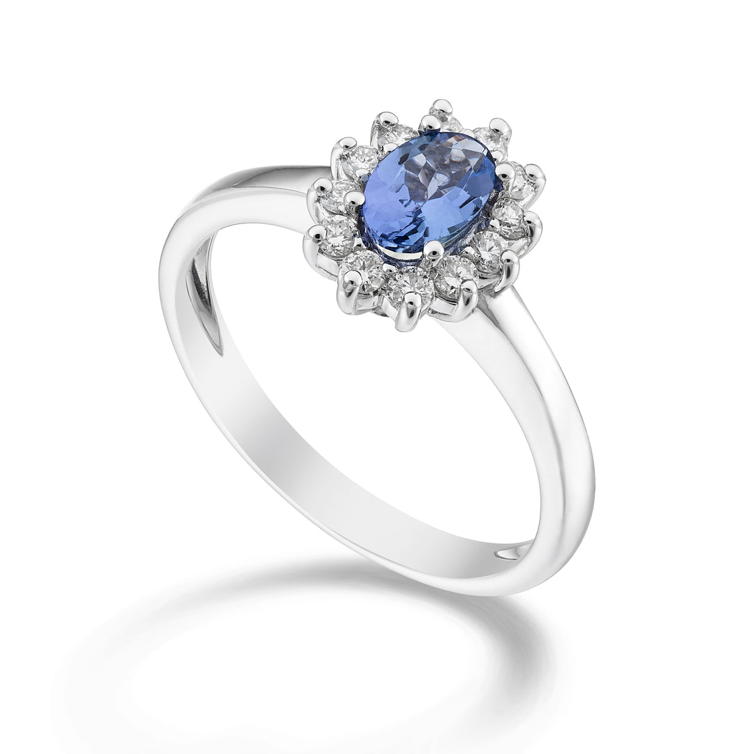 Nihama, ein 9 Karat ovaler Tansanit, 6 x 4 ct. 0,38 Durchm. 0,23 ct NA5093R4TZN