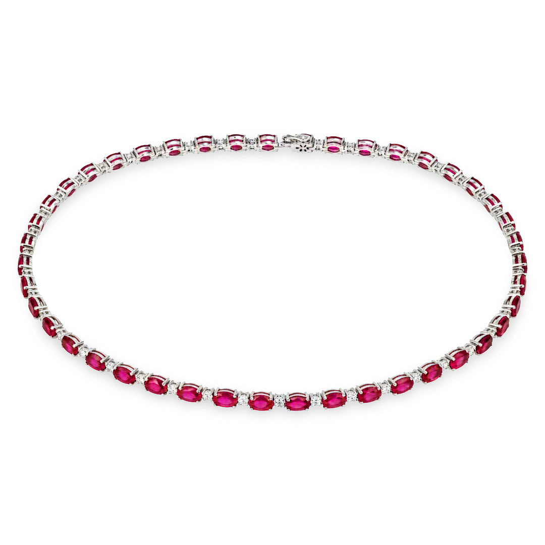 Golay girocollo tennis con rubini lab. e diamanti GTC001RUDI-21309110034