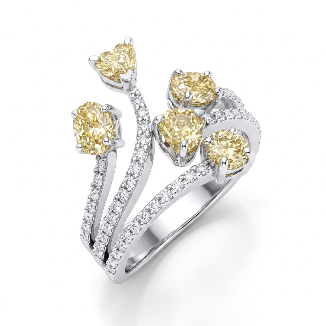 Golay fancy diamond ring shape diamonds on the shank AMP862DFYB-26104110073