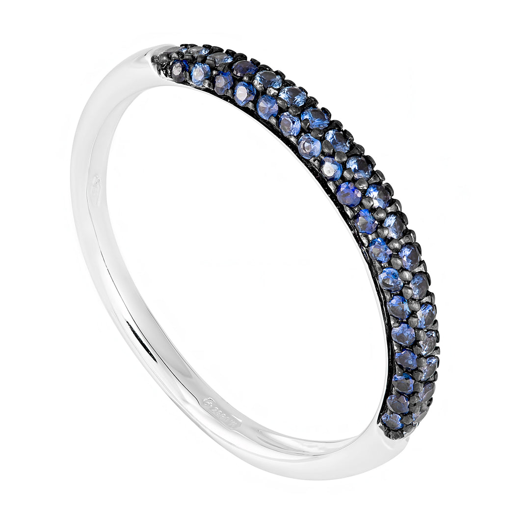 Golay anello eternity 1/2giro pave&