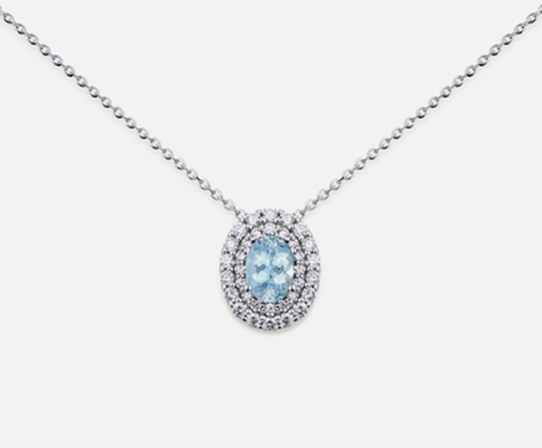 Nihama cl 18k acquamarina ovale 6x4 ct.0,30 dia ct.0,33 ND5061O4AM