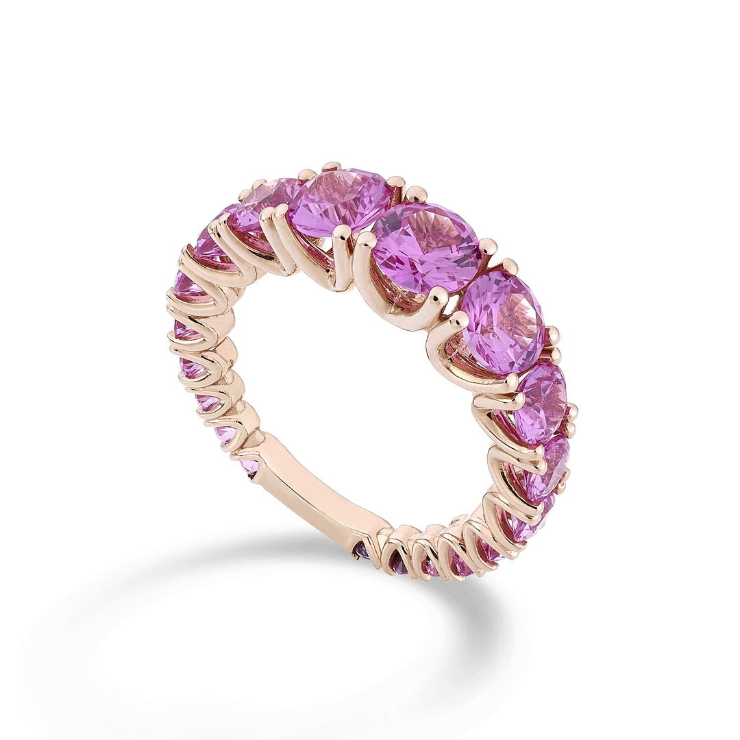X-Diamond an 18kt zaffiro rosa lab e scalare con barretta oro rosa LXDABIC1498ZFPO3