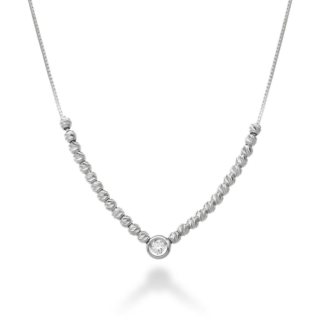 Nihama cl 18k ct.0,03 -specchiato- oro bianco ND5038O4BR003