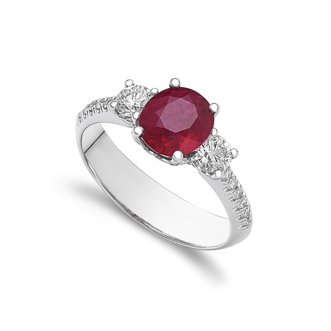 Bague diamant rubis Golay 7x8 double contour ACLC144DIRU87-22213110019