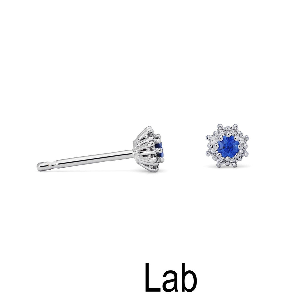 Mikiko or 18k lab sapphire ct.0.16 diam. 0.08 ct size 1 MO5066O4ZFL016