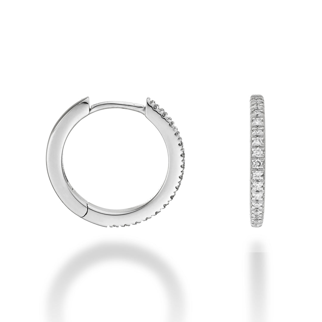 Mikiko ou 18k ct.0.16 taille 4 or blanc diam. est. 15mmMO5077O4BR016-4