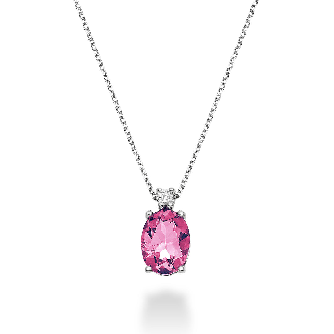 Nihama cl 18k ovaler rosa Topas 8x6 ct.1,40 Durchm. ct.0,025 ND5036O4TPPK