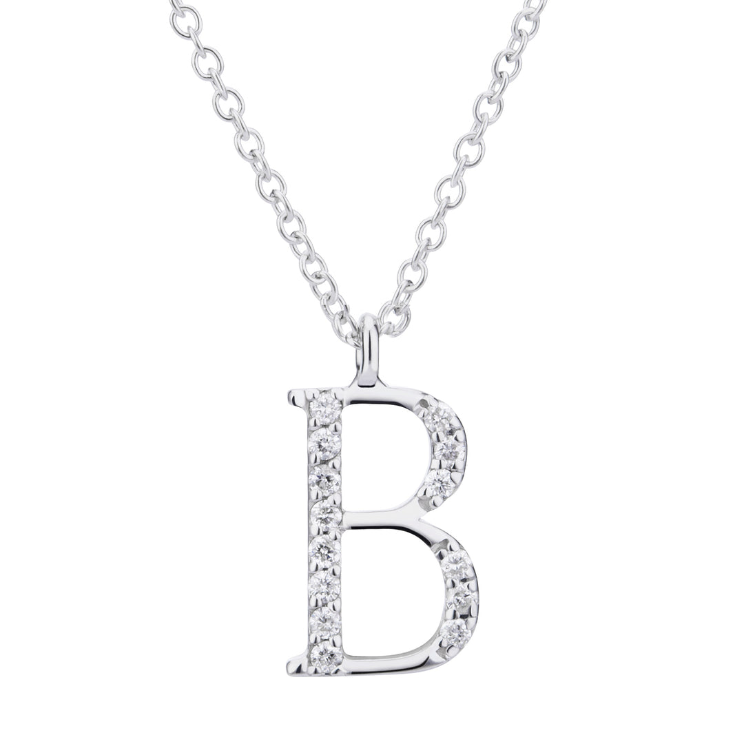 Golay cl 18k lettera b big diam. ct.0,07 oro bianco GDGFBO4