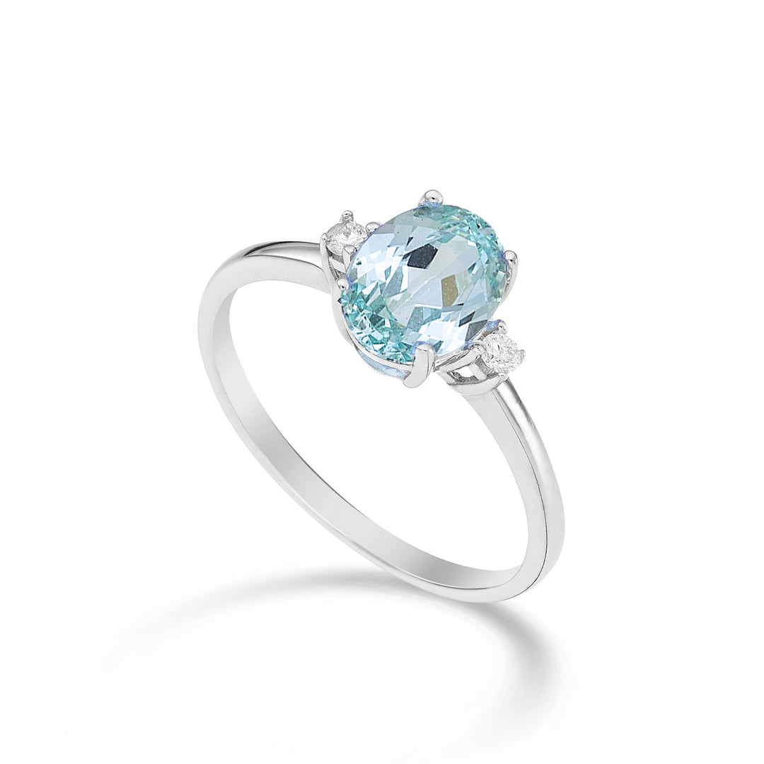Nihama, ein 18 Karat ovaler Paraiba-Turmalin, 8 x 6 ct., 1,60 Durchm. 0,05 ct NA5074O4PAR