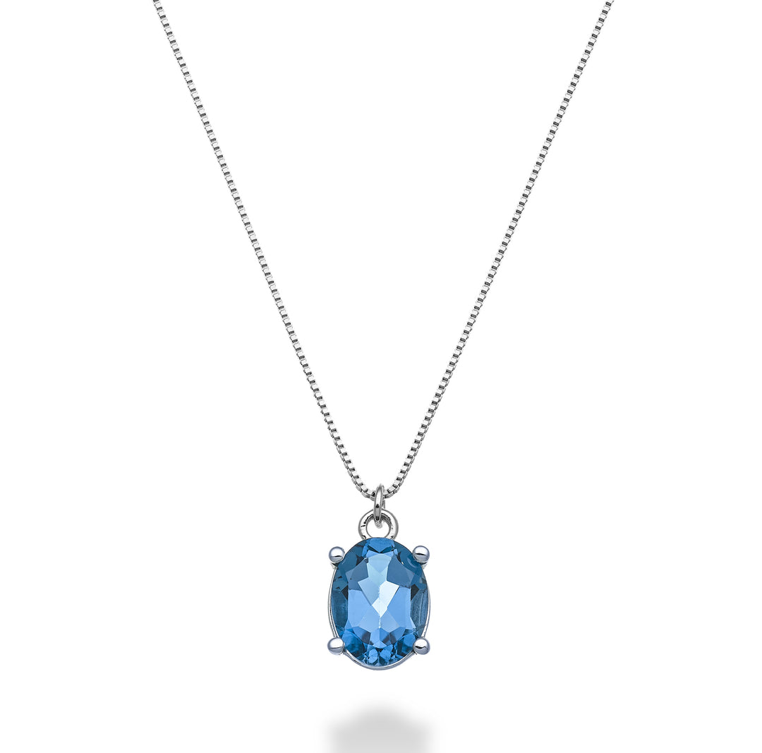 Mikiko cl 18k topaze bleue de Londres ovale 8x6 ct.1,40 MD5142O4TPBL
