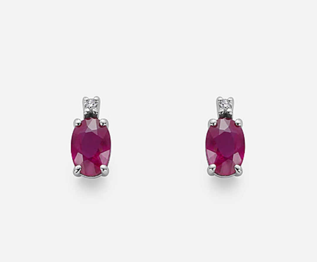 Nihama oder 9k ovaler Rubin 6x4 ct.0,80 Durchm. ct.0,02 NO5023R4RBC