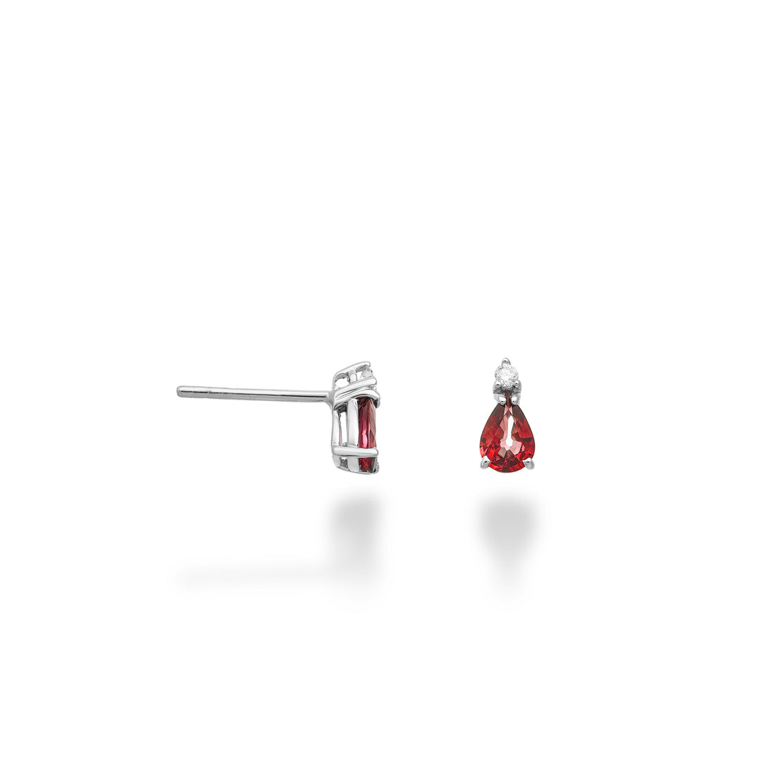 Nihama ou rubis 9k n. Goutte 6x4 et diamant NO5170R4RBN084