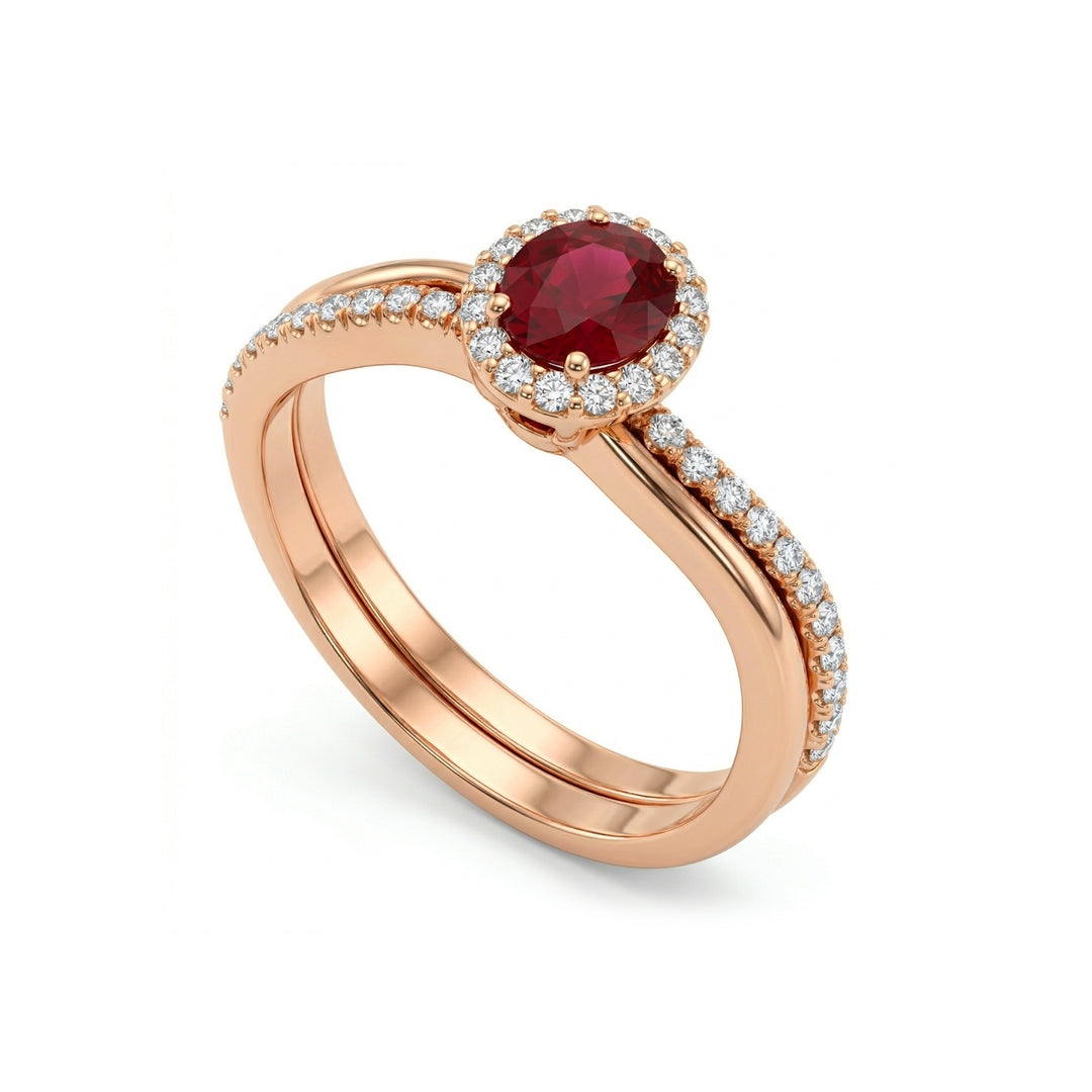 Bague et contour rubis ovale Golay + tige ACLC054DIRU2-20188110016
