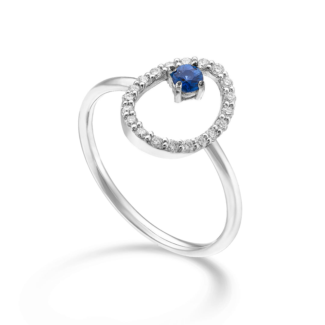 World Diamond Group ein 18-karätiger „ovaler“ Saphir Nr. 0,11 ct Durchm. ct.0,15 GA5183O4ZFN026