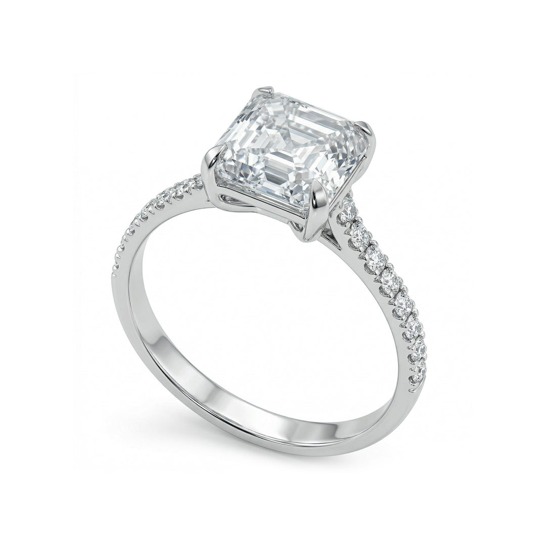 X-Diamond, ein 18-Karat-Labor g.d.tot. ct.2,77, cen quadratischer modifizierter Smaragd 2,54ct und vertiefter Schaft 0,23ct XXDAPU124O4SQBI277