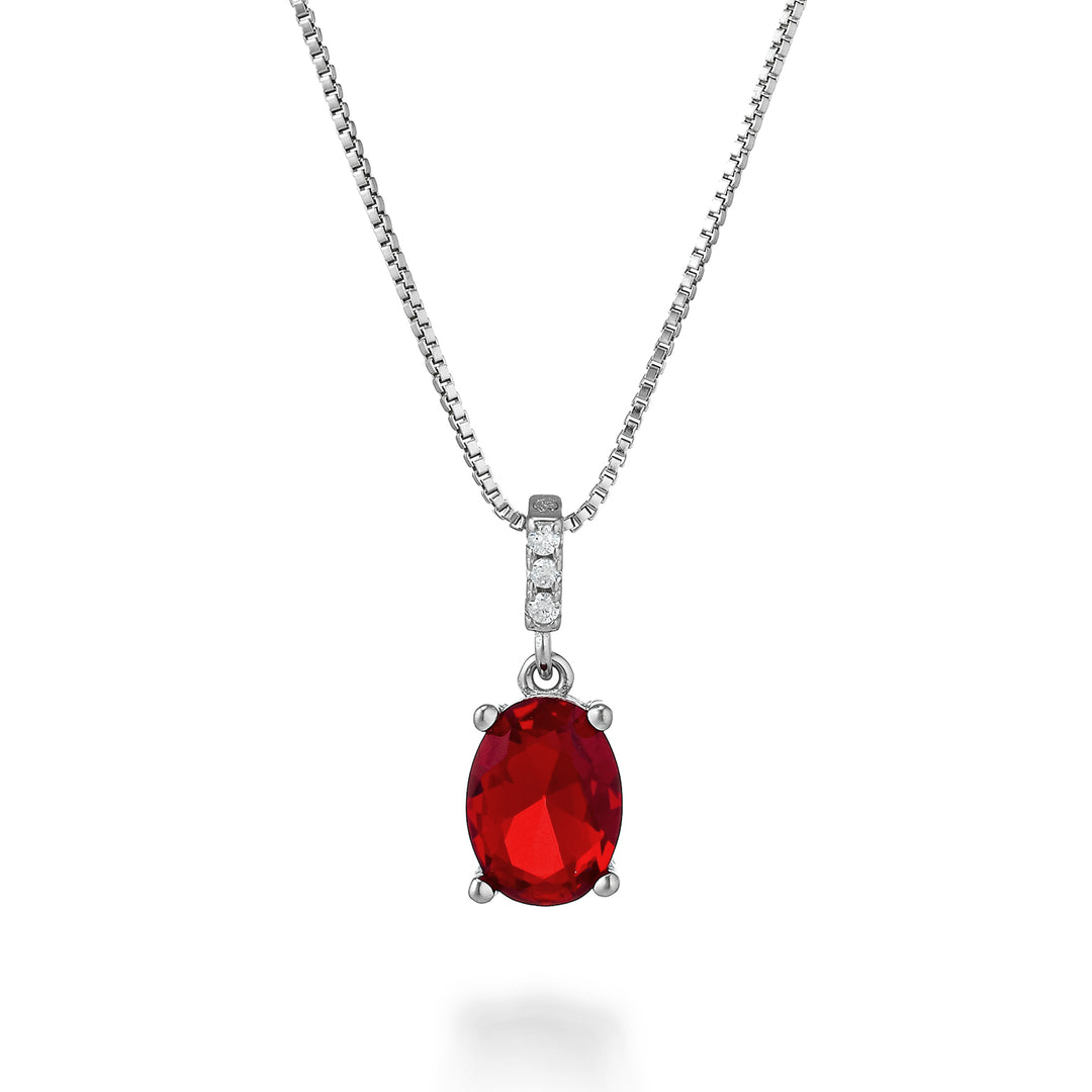 Mikiko cl ag925 gem swarovski white and red MD7573A4RED00