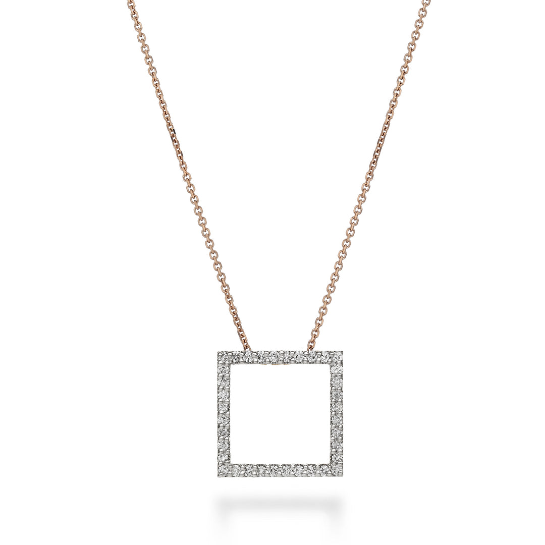 Golay cl 18k géométries diamants de forme carrée 0,21 ct or blanc cat.rose GPFQUADIO7