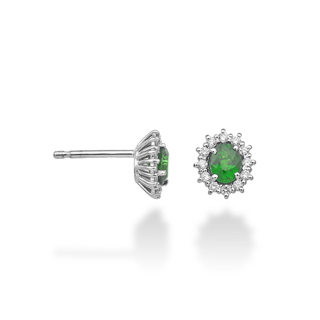 Nihama or 9k smeraldo ovale 5x4 ct.0,60 diam. ct.0,20 NO5104R4BE