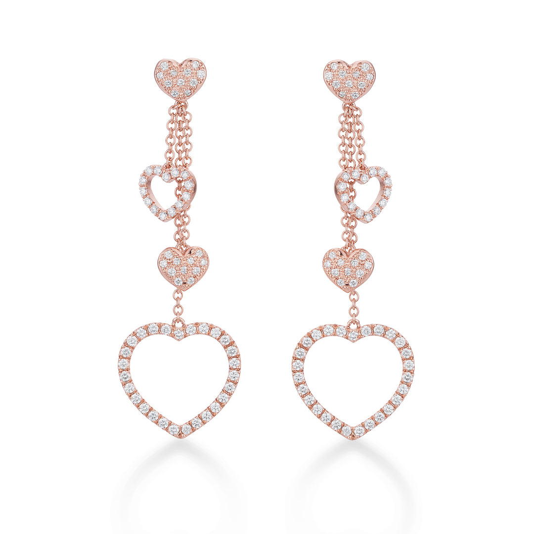 Golay orecchini amami pendenti a cuore con diamanti OFCU001DI-21315110103