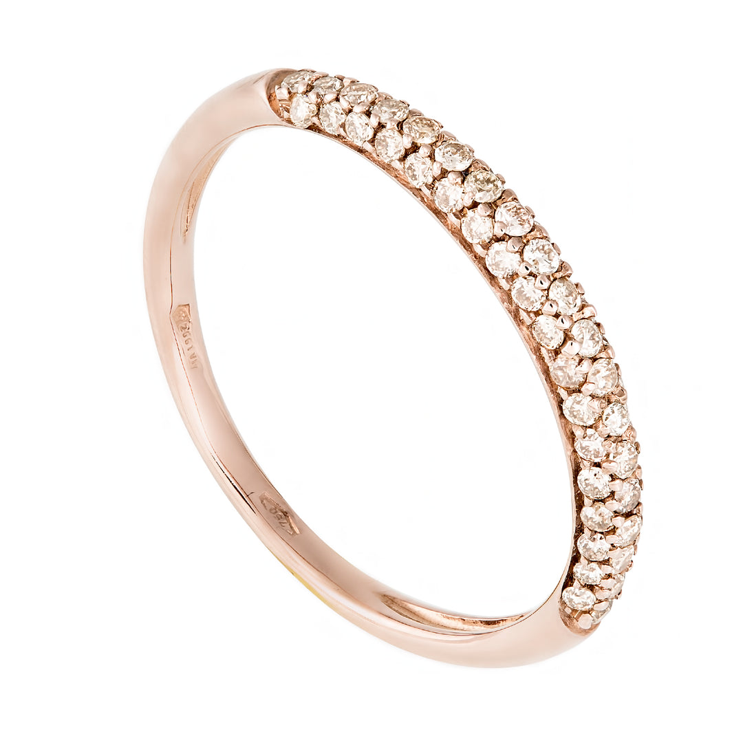 Golay-Eternity-Ring, 1/2-Turn-Pavé, braune Diamanten, 0,4 ct, AFMG007BW-17117110326