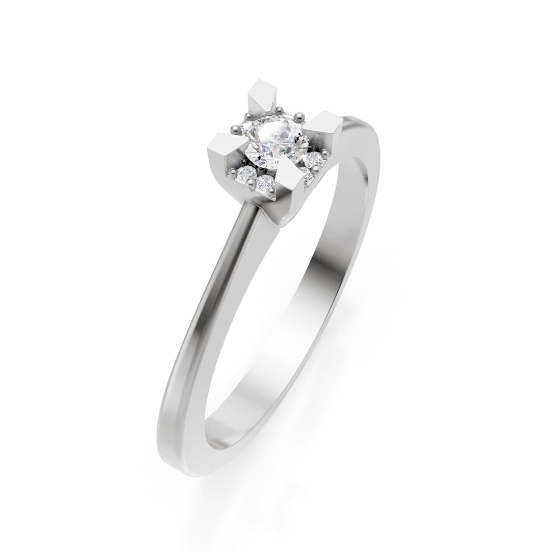 World Diamond Group ring diamonds between the prongs shank lis cen.0,09ct ASL00XDI010-24029110079