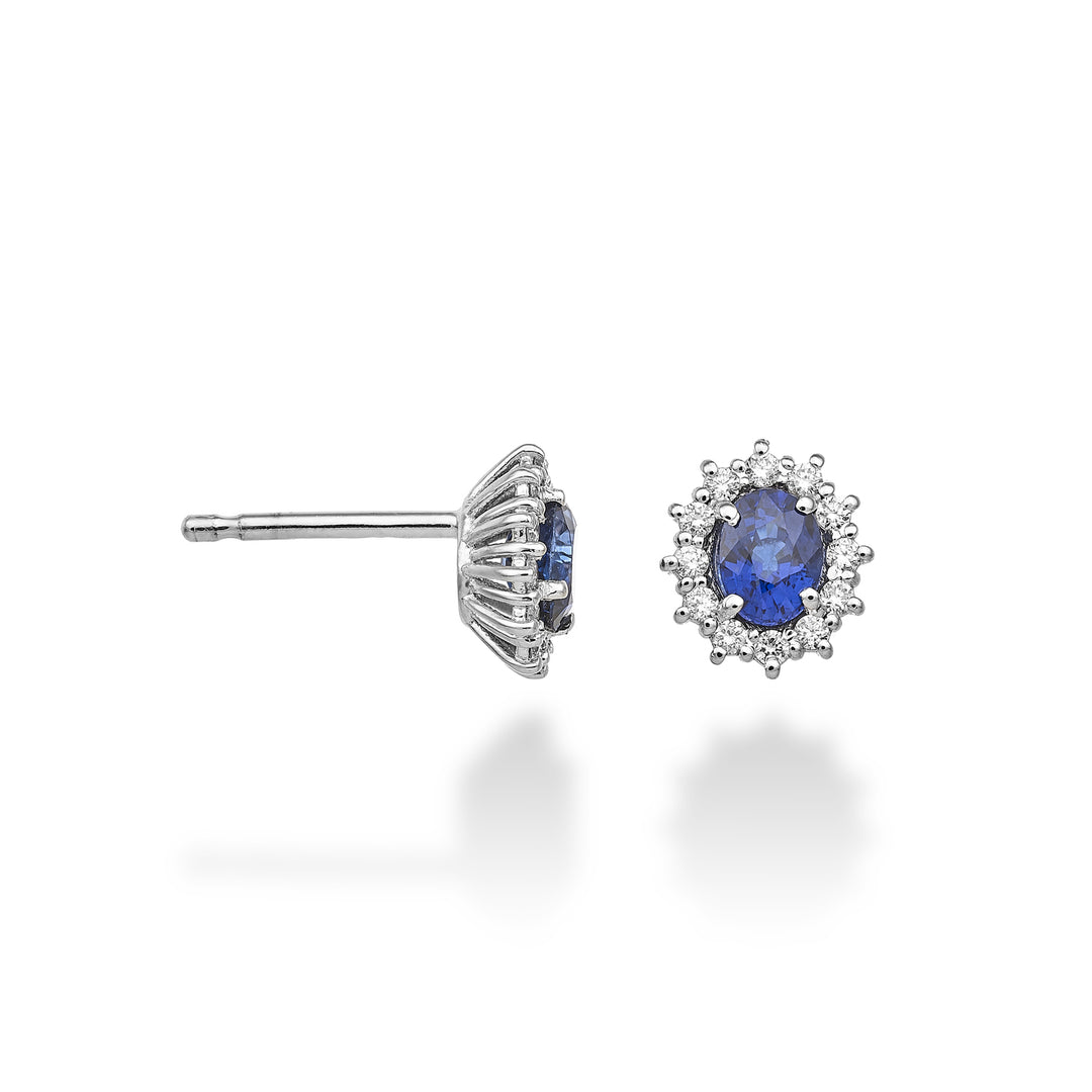 Mikiko oder 9k ovaler Saphir 5x4 ct.0,80 Durchm. 0,20 ct MO5104R4ZFD
