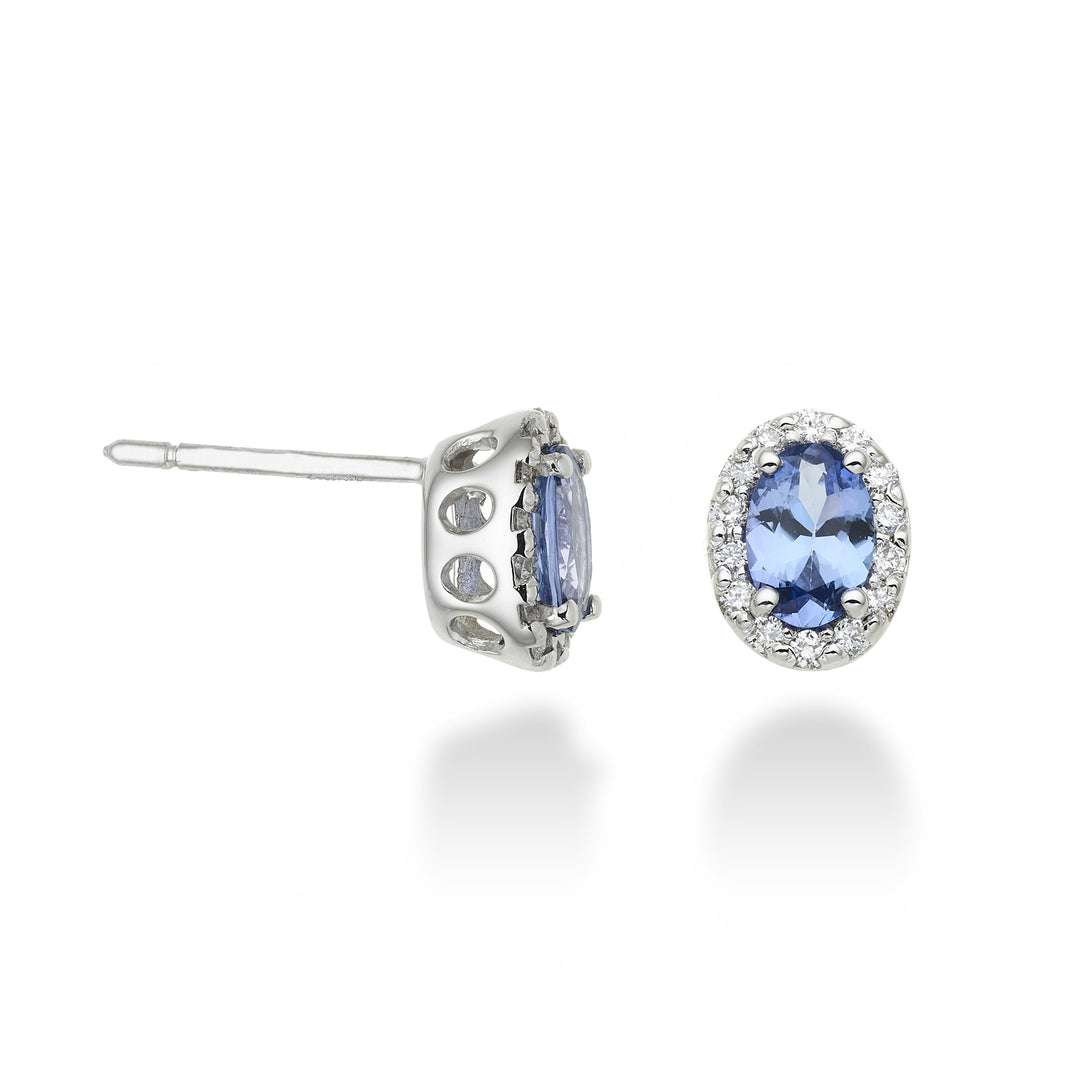 Mikiko oder 18k Tansanit n. oval 6x4 ct.0,76 dia ct.0,18 MO5038O4TZN