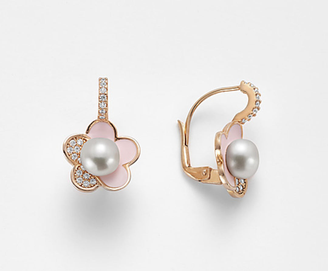 Nihama oder AG925 FW Bot 7,5/8 Edelstein Swarovski rosa Emaille NO7495A3ROSA000
