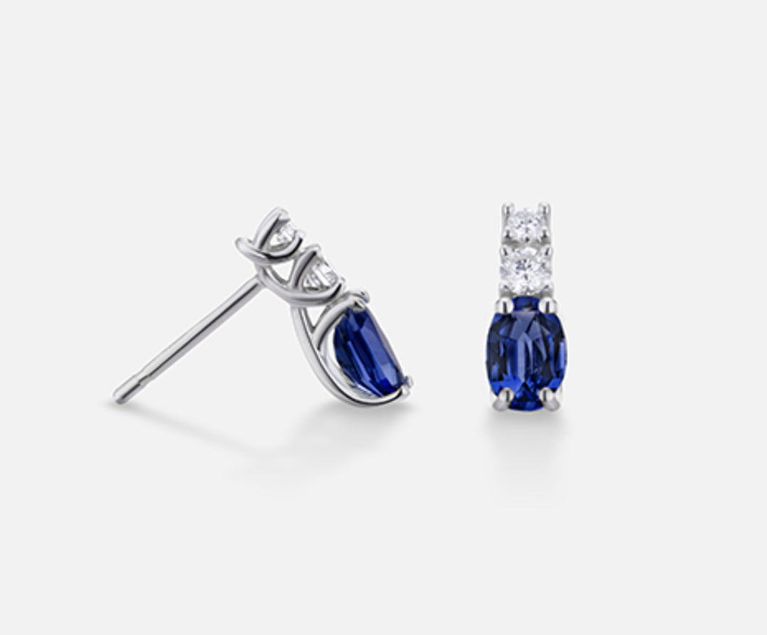 Nihama or 18k zaffiro ovale 6x4 ct.0,80 dia ct.0,20 NO5035O4ZFD