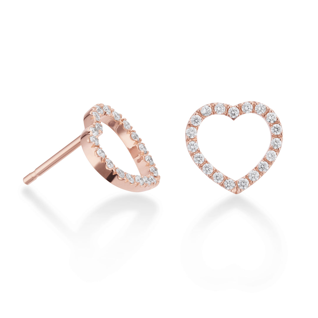 Golay amami medium heart earrings with diamonds OFCU004DI-22137110064