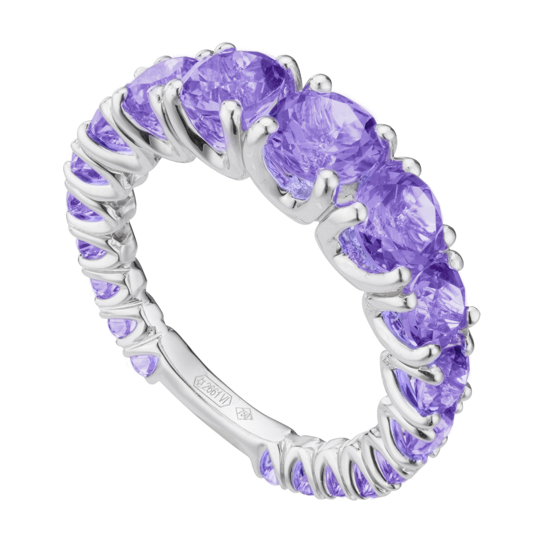 Mikiko, ein abgestufter 18-Karat-Amethyst mit Weißgoldbarren MXDABIC1498AMETO4